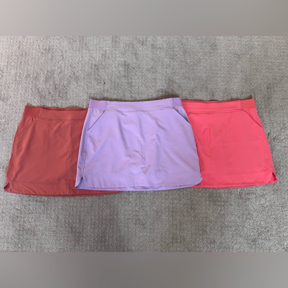 Purple and and Coral Golf Skorts